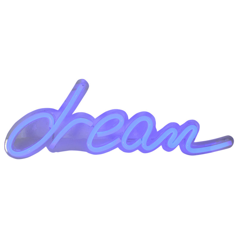 17" Bright Blue Neon Style Dream LED Lighted Wall Sign