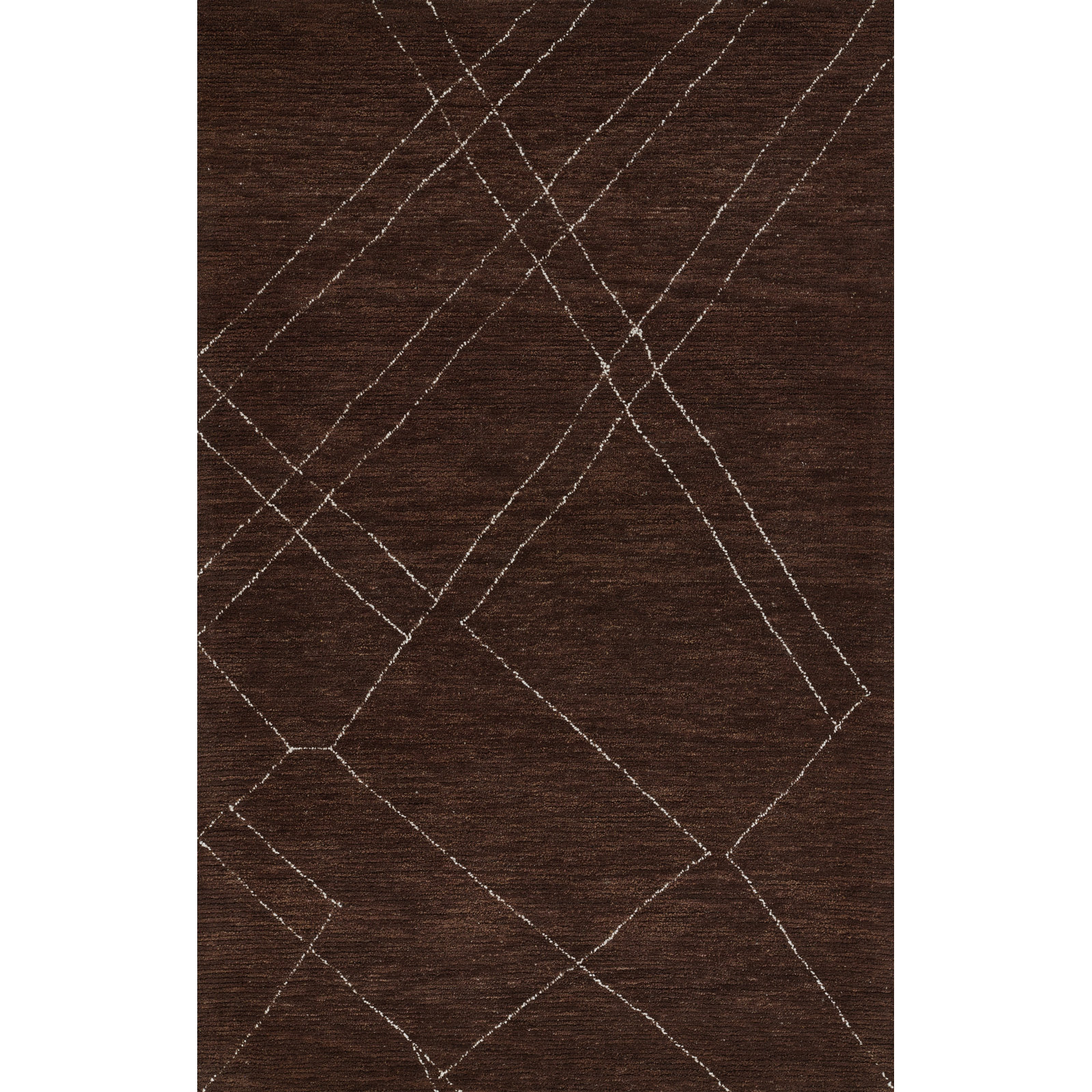 Handmade Wool Brown Rug, Rectangle 8' x 10'