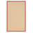 Nannette Handmade Light Beige Berber with Burnt Orange Cotton Border Made in the USA Area Rug-1329340371