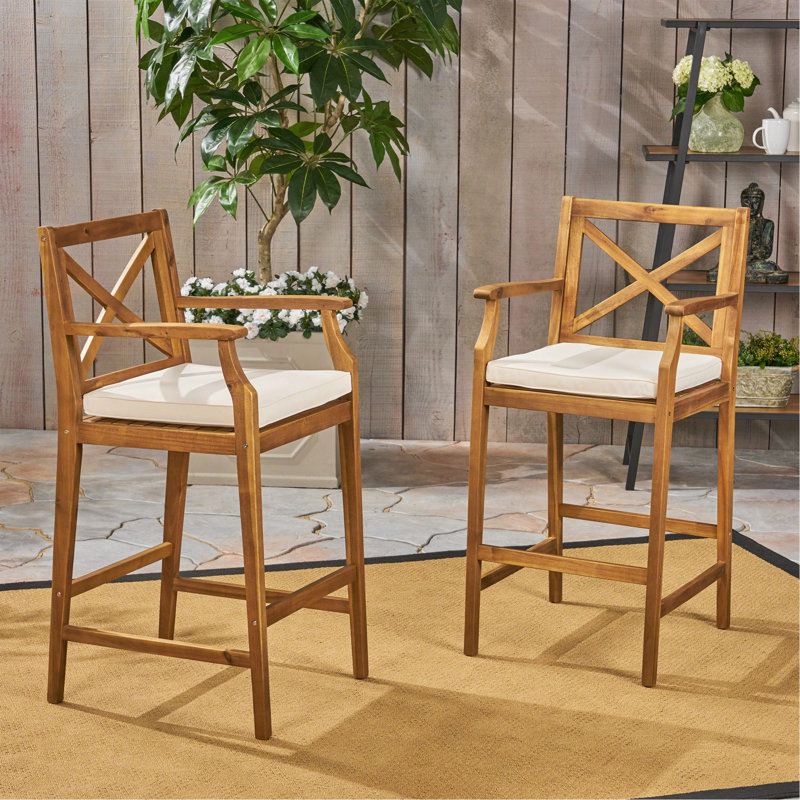 Tabouret Perla, Brun, Blanc