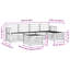 249cm Wide Patio Sectional Set
