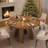 Round Dining Room Table for 4-6, 47" Wood Kitchen Table with Sturdy Base, Farmhouse Circle Dinner Table for Living Room, Apartment, 4 Strong Legs, Only Table, Walnut-449462213