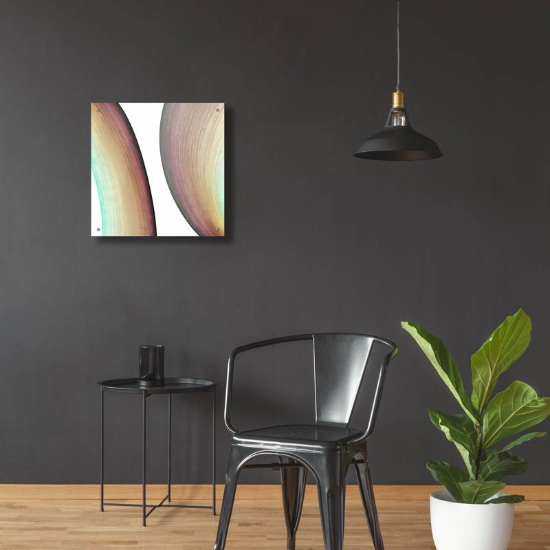  «Inner Pathway 2» par Alonzo Saunders, art mural en verre acrylique, 24 po x 24 po