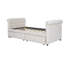 Grand lit escamotable avec bureau, coiffeuse et armoires, blanc