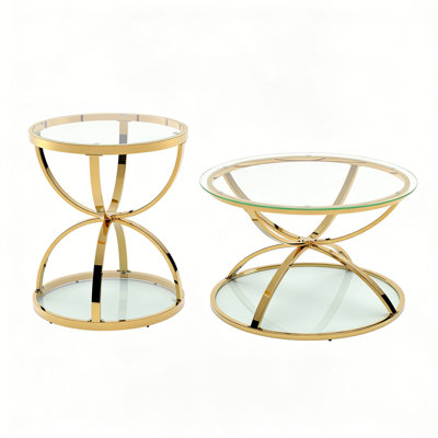 Ensemble de tables basses en verre Modern Modern
