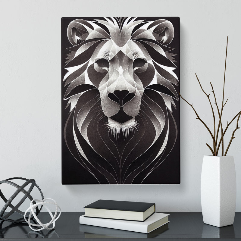 Lion Orphism - Wrapped Canvas Print, 50cm H x 35cm W x 3cm D