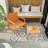 2-Piece Indoor/Outdoor Furniture Set 1 Chairs & 1 Coffee Tables Waterproof PP - Easy Assembly Patio Conversation Set-1403580594