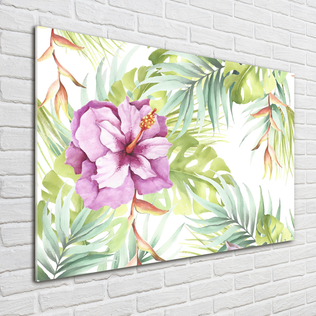 Hawaiian Flowers - Unframed Art Prints on Glass