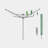 Brabantia Lift-O-Matic Outdoor Clothesline 197 Feet (60m) of Drying Space, with Metal Ground Spike and Protective Cover