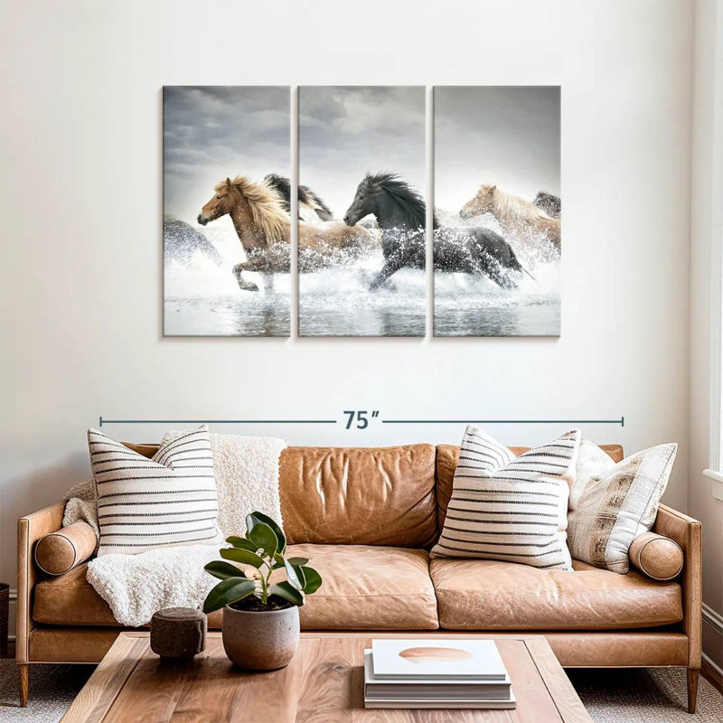 Horse Run III, 36" H x 57" W