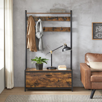 Amarrah 85 cm W Hall Tree with Storage Bench