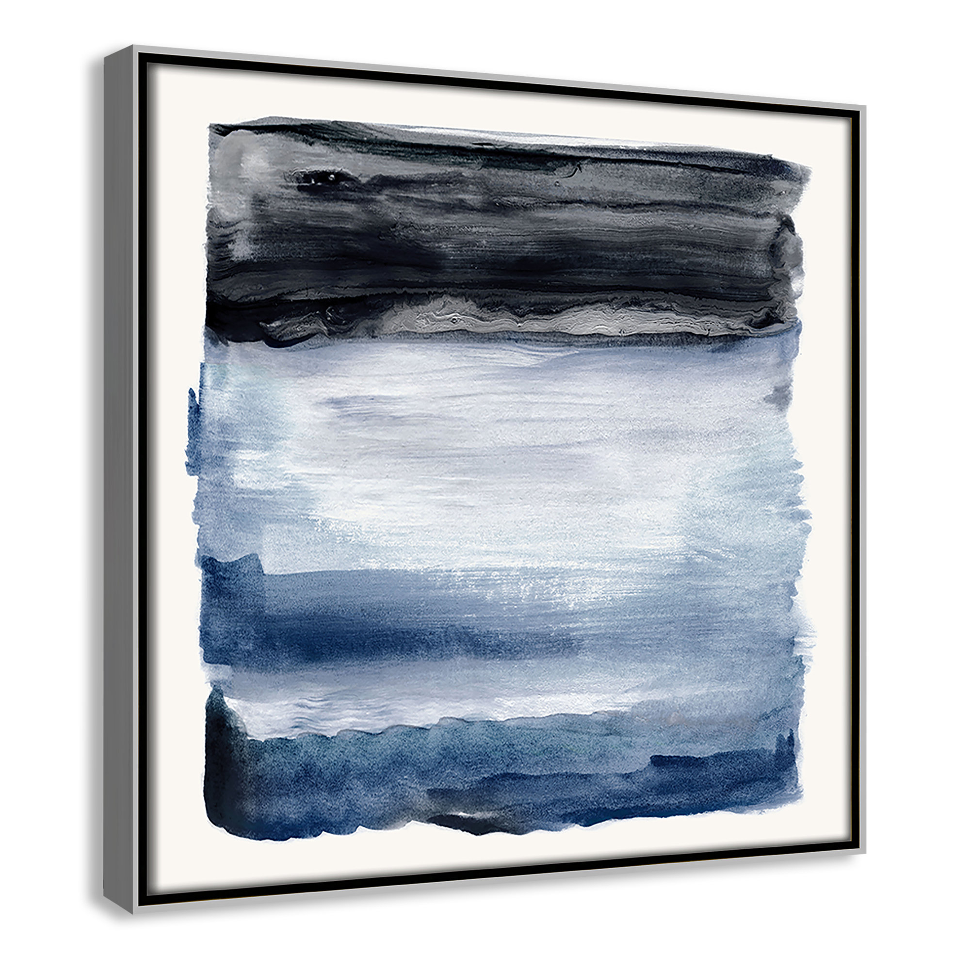 Navy Sky I Print by Nan, 13.5" H x 13.5" W, Silver