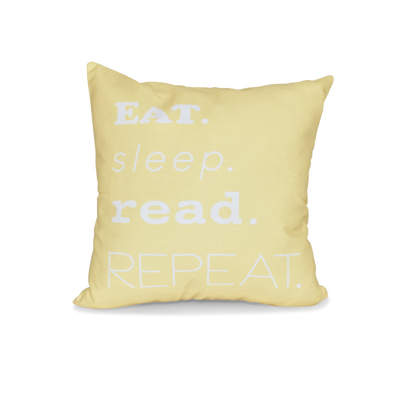 Housse de coussin d'extérieur carré Beach Insert, H 18 po x l 18 po, Jaune