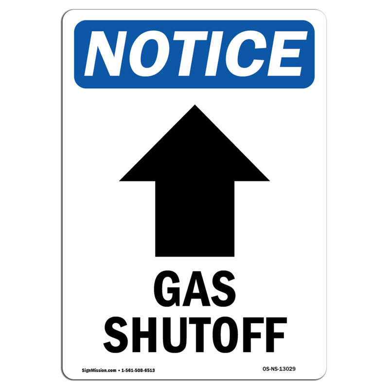 Signe de flèche d'arrêt de gaz avec symbole