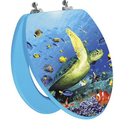 Topseat 3D Ocean Series Turtle Round Toilet Seat