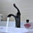 Arc Single-Hole Single-handle Bathroom Faucet with Drain Assembly-19379170