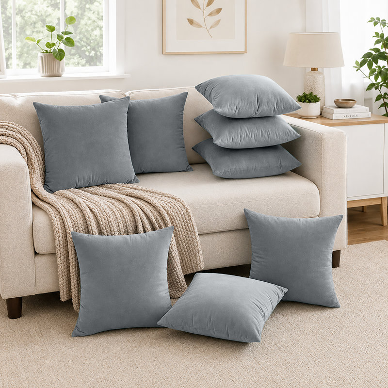 Aldino Square Cushion, Off White