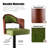 Bar Stools Set of 2 for Kitchen Counter Adjustable Swivel Counter Height Barstools Upholstered Faux Leather Counter Stools with Back and Footrest