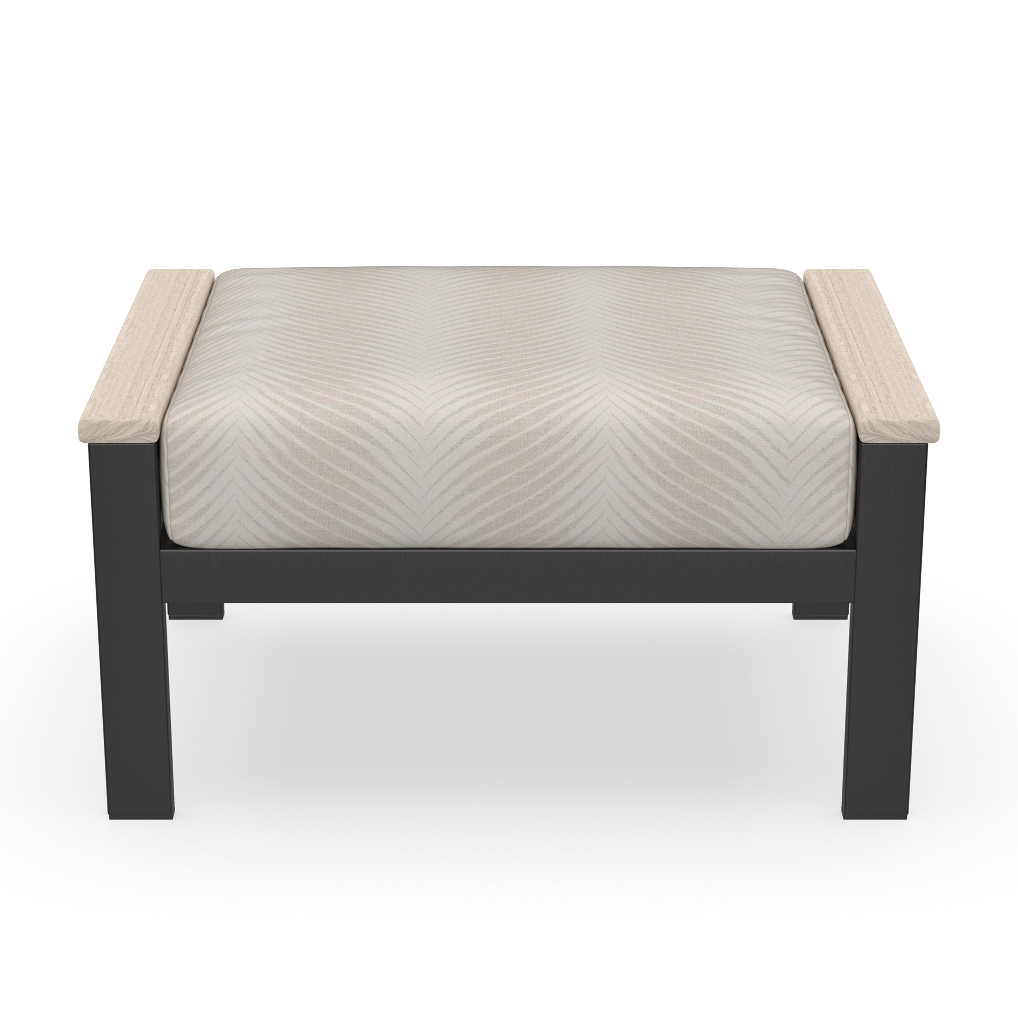 Townsend Outdoor Ottoman with Sunbrella® Cushion, Cloud Out Cloud