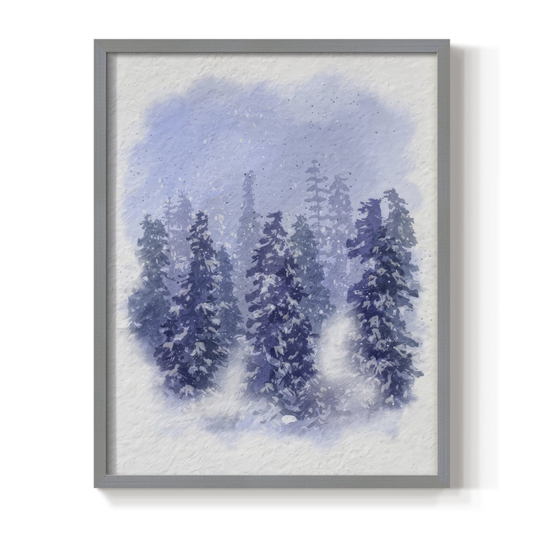 «Driven Snow I», reproduction encadrée - bois massif, H 30 po x l 24 po, Gris