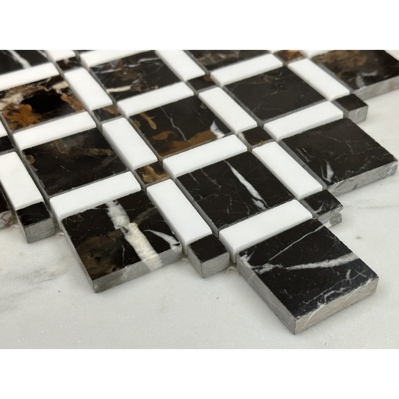 10.5" x 10.5" Natural Stone Mosaic Tile