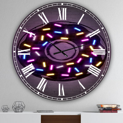 Grande horloge murale Neon Sugar Fantasy Donut