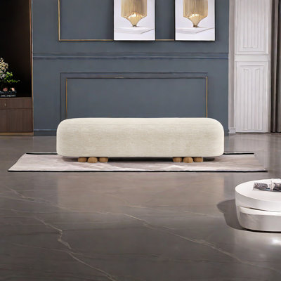 Banc rembourré en mélange de coton Gwyndaf