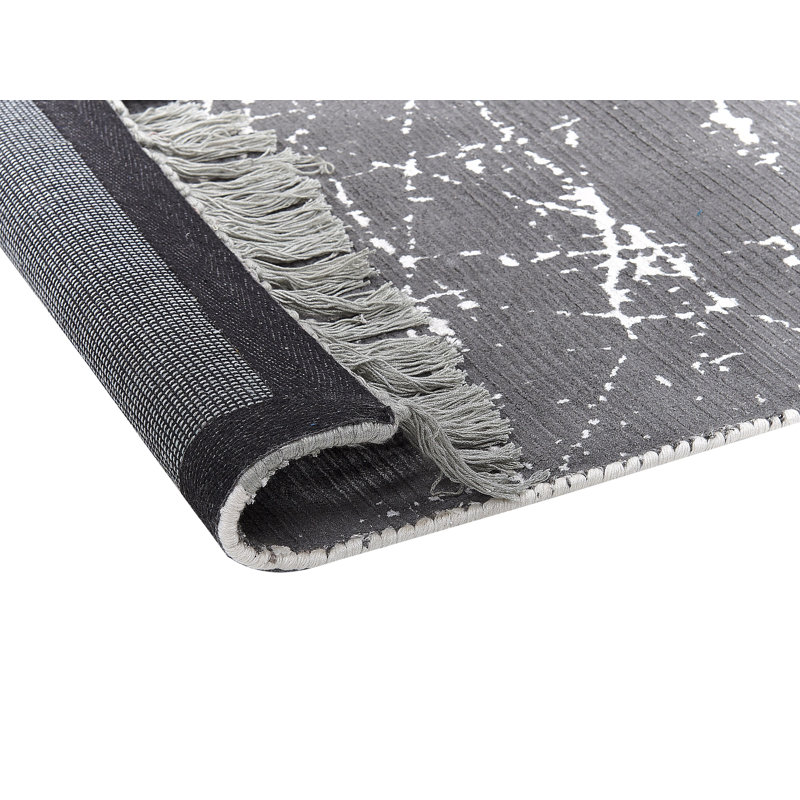 Abentego Hand Woven Grey Indoor Rug, Rectangle 140 x 200cm