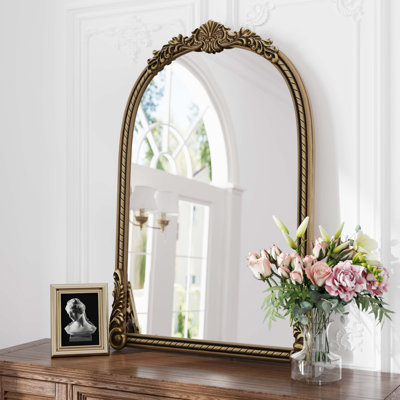 Miroir décoratif en forme d'arche avec miroir décoratif en relief