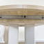 Table de salle à manger ovale en bois massif et manufacturé pour les réunions de style campagnard avec finition blanche classique et rallonge extensible, pour 4 à 6 personnes