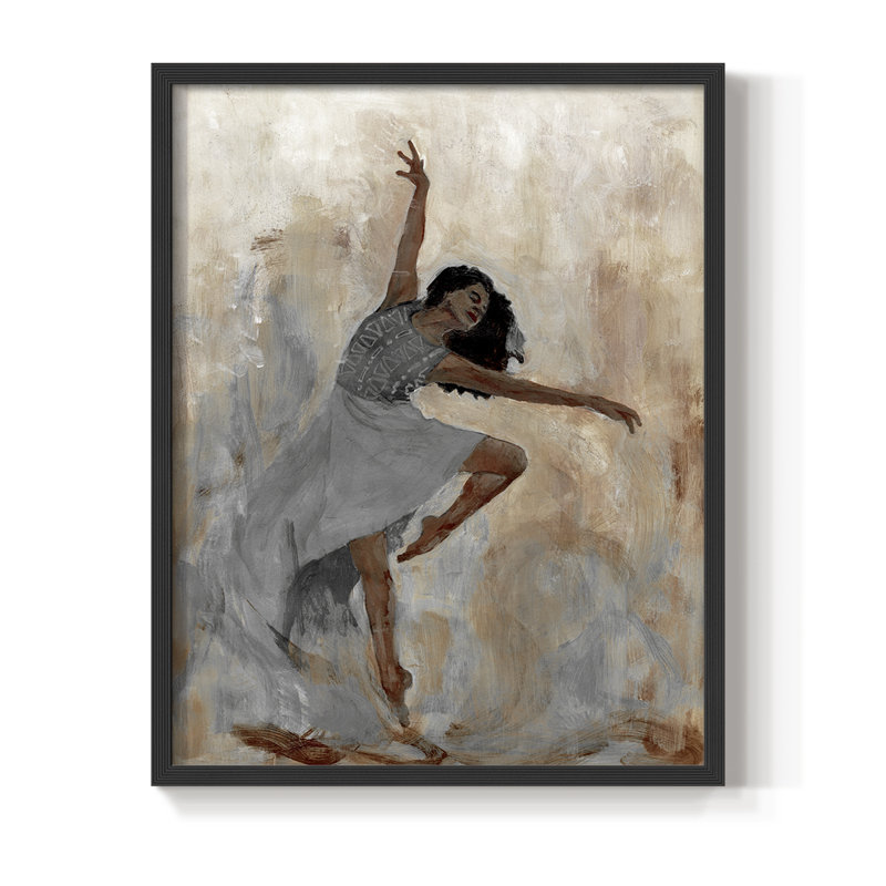 Beautiful Dancer II, reproduction encadrée - bois massif, Noir, noir, noir, noir, H 30 po x l 24 po