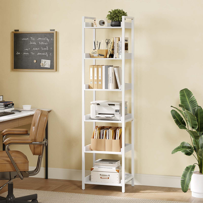 Etagere 3/4/5 Shelves Bookcase, Small Bookshelf for Living Room, Bedroom or Bathroom, (6 Shelves) 66.2"H x 17.7"W x 13"D