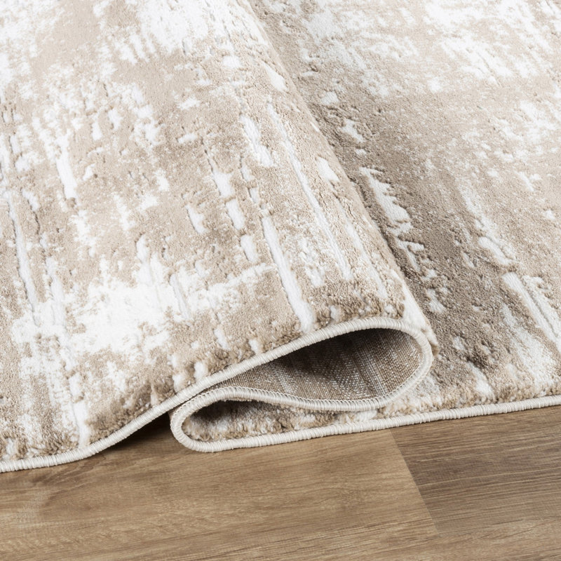 Tapis Akkaya Abstract Modern, Beige-brun, 32 po x 5 pi (80 x 150 cm)