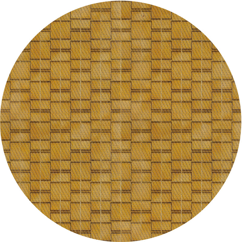 Pogue Geometric Indoor Rug, Round 7'