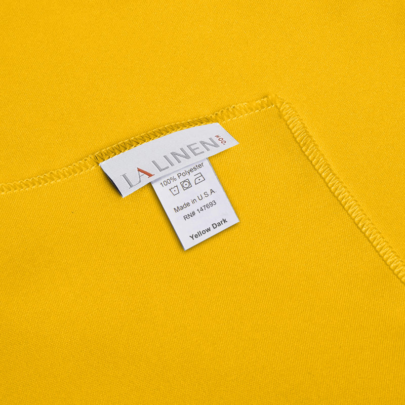 Nappe unie de couleur unie - Basics by Wayfair ™, Jaune foncé, Rond de 108 po