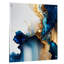 Géode abstraite dorée et bleue I - art mural acrylique abstrait en marbre pour la cuisine-258958387