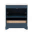 Meuble-lavabo 30 po avec lavabo en céramique, armoire de rangement autoportante moderne avec poignées dorées, portes à fermeture douce, bleu