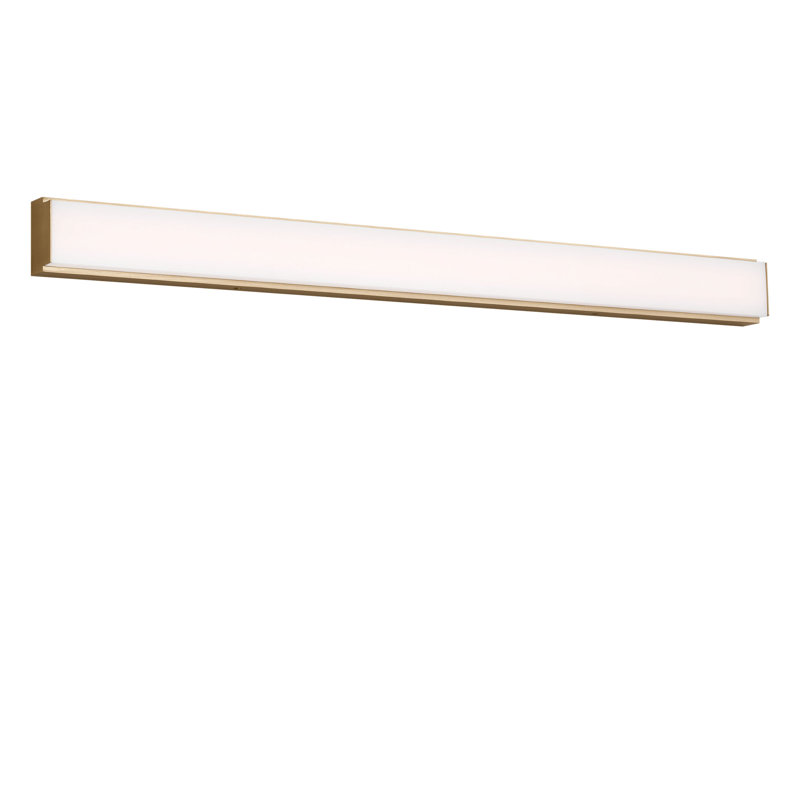 Meuble-lavabo à DEL, H 3 po x l 36 po x P 1,87 po, Laiton satiné