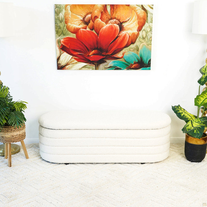 Banc blanc Cabana avec rangement