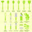 Ensemble d'ustensiles de cuisine en nylon de 24 pièces KALUNS de couleur verte avec ustensiles de cuisine résistants à la chaleur pour batterie de cuisine antiadhésive-100930816