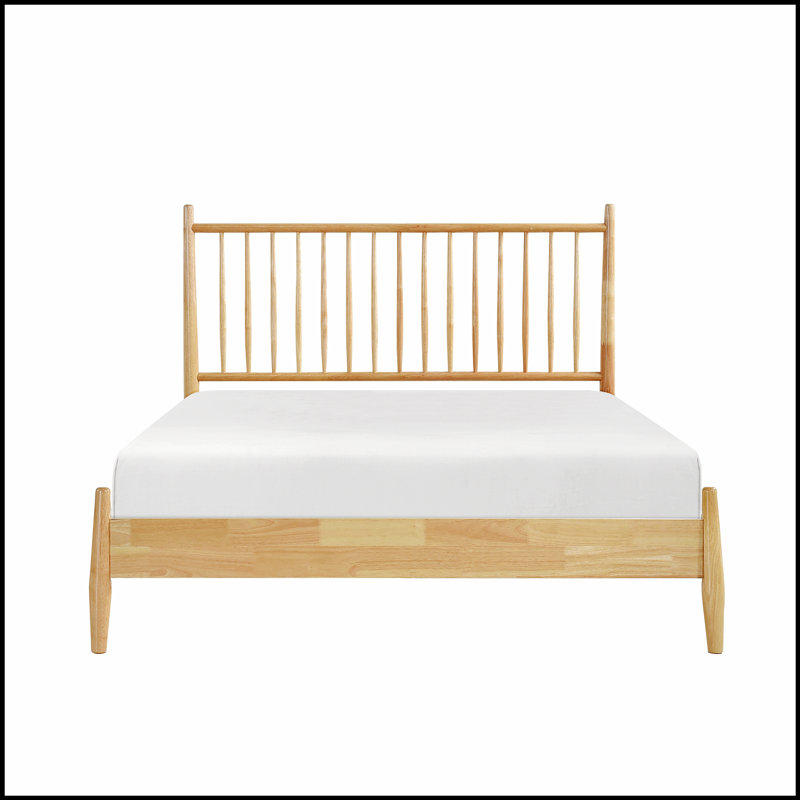Lit luxueux avec tête et pied de lit élégants, lattes durables pour un sommeil réparateur et décor de chambre à coucher élégant.