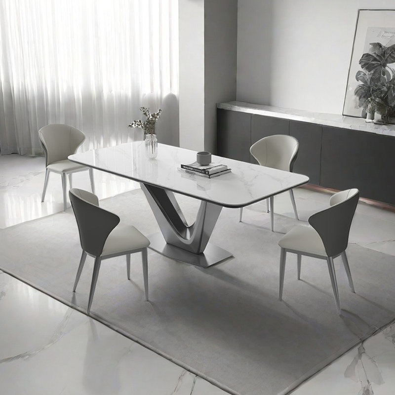 Ensembles de table de salle à manger modernes et simples de style italien, H 29,53 po x L 62,99 po x l 31,5 po