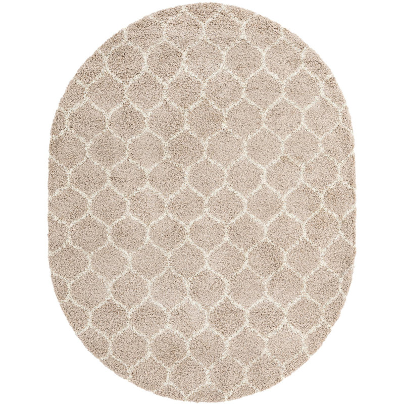 Geometric Indoor Rug, Oval 7'10" x 10'