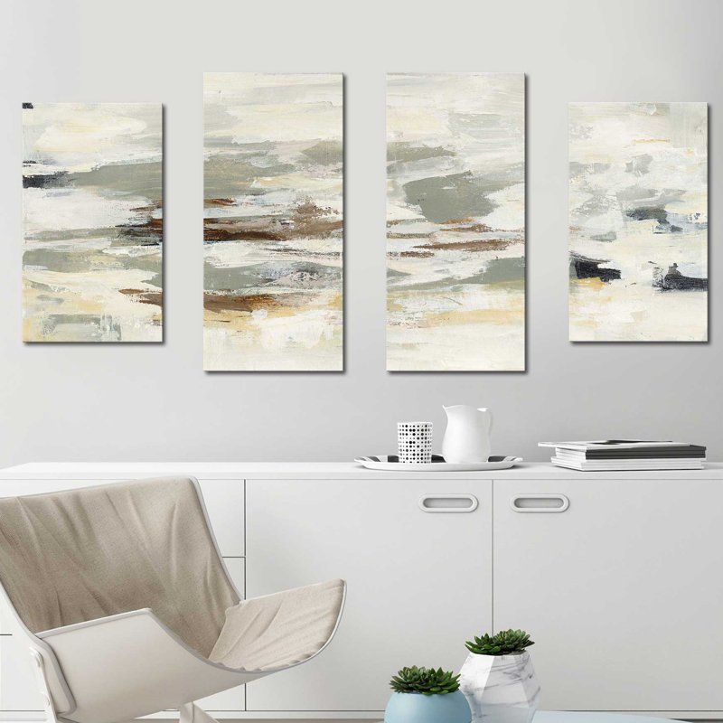 « steps on pierres ii », reproduction de peinture à l’acrylique à multiples images sur toile, H 38 po x l 72 po x P 1,5 po