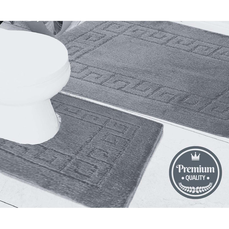 Manufactured Wood Non-Slip Bath Mat, Charcoal