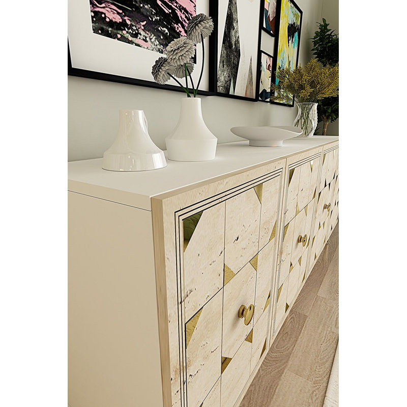 Console, Beige/Gold