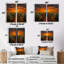«Orange teint», art mexicain vert Téquila Sunrise - art mexicain encadré, ensemble d'art mural orange-614112960-614112961-614112982