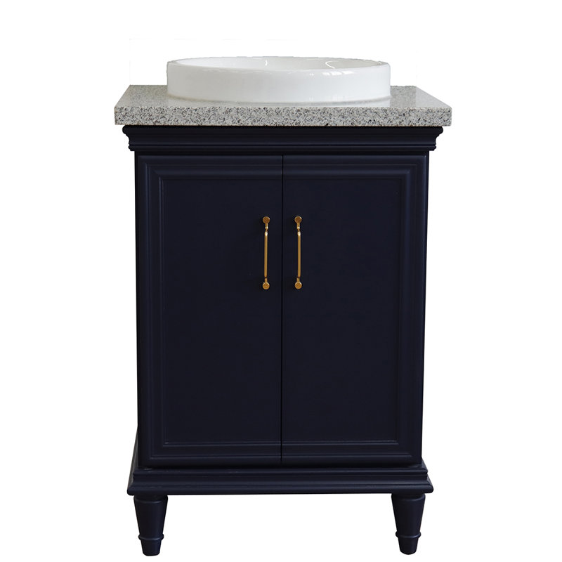 Ensemble de meuble-lavabo simple 25 po Hunstant, Granite, Bleu