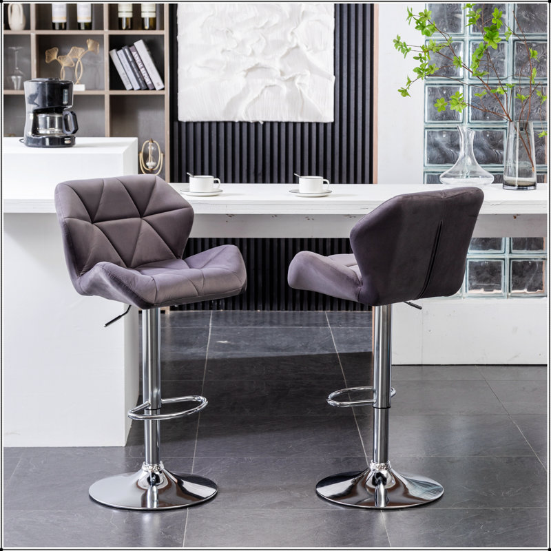 Tabouret de bar Breni Velvet Diamond