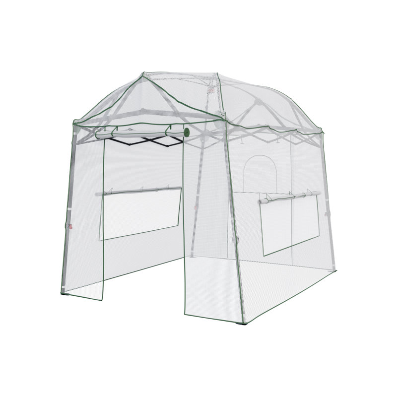 Walk-in Greenhouse, Portable Pop-up Greenhouse for Indoor Outdoor, Plant Garden Green House with Zippered Doors, 99.21" D